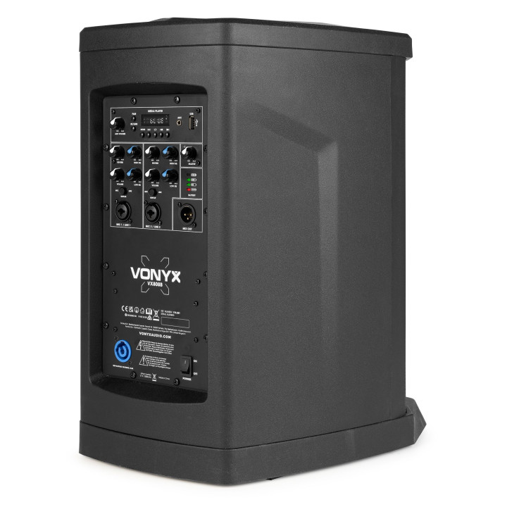 VONYX - VX808B Enceinte active sur batterie colonne et sub