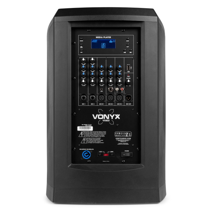 VONYX - VX822 Enceinte colonne amplifiée avec caisson de basses 900 watts