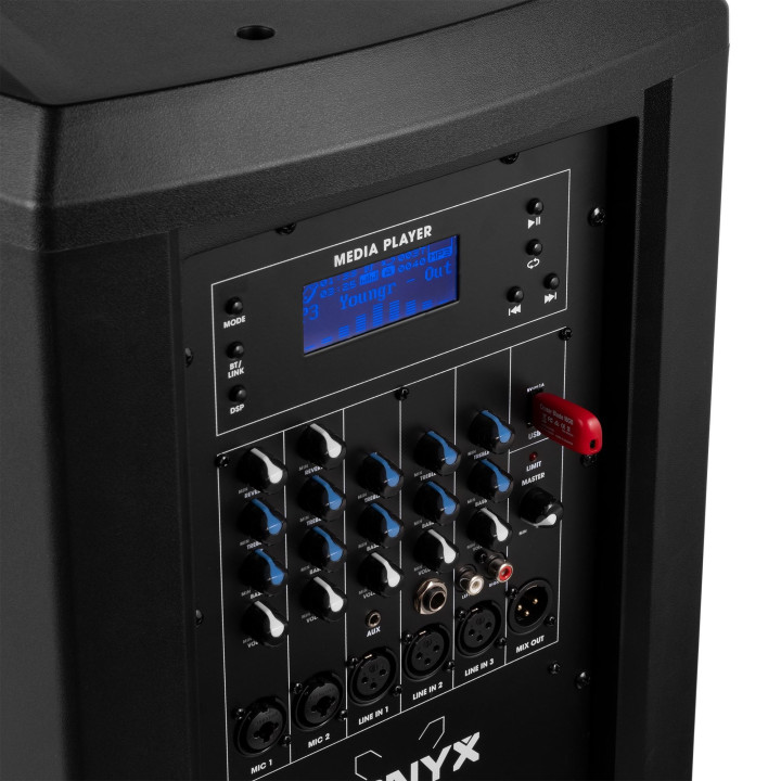 VONYX - VX822 Enceinte colonne amplifiée avec caisson de basses 900 watts