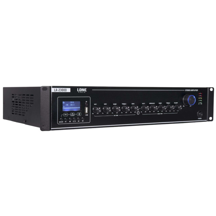 LA-2300D Amplificateur mélangeur Multimédia 2 x 300 Watts sous 8 ohms