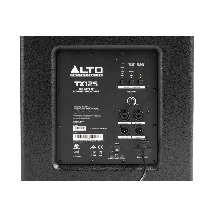 TX12S Subwoofer actif 900 Watts DSP - ALTO PROFESSIONAL