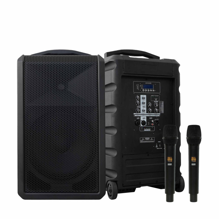 URBAN12 Enceinte portable 200 watts RMS sur batterie avec 2 Micros HF - SEGON PROFESSIONAL AUDIO