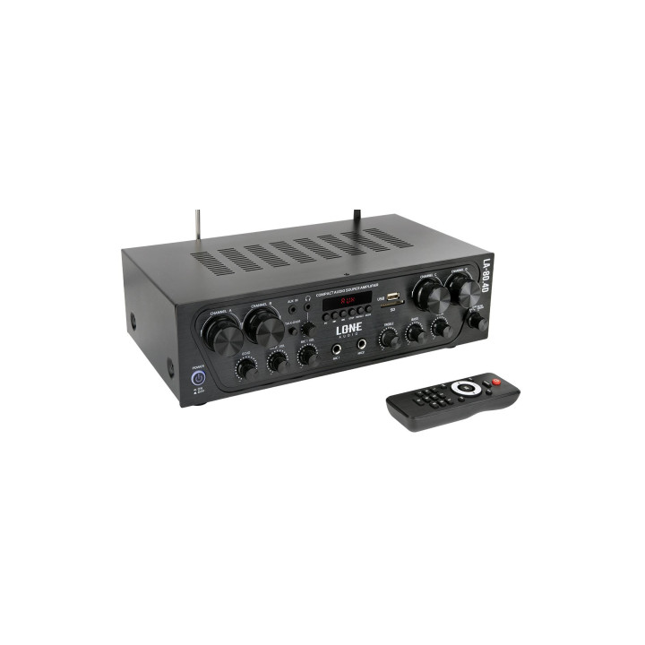 LA-80.4D Amplificateur Stéréo 4 X 80 Watts 4-8 ohms - LONE AUDIO