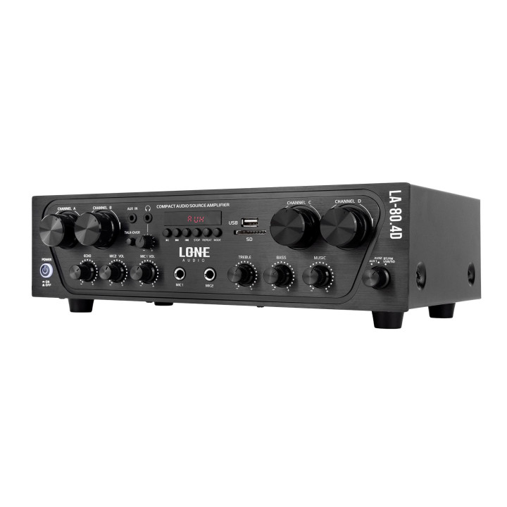 LA-80.4D Amplificateur Stéréo 4 X 80 Watts 4-8 ohms - LONE AUDIO
