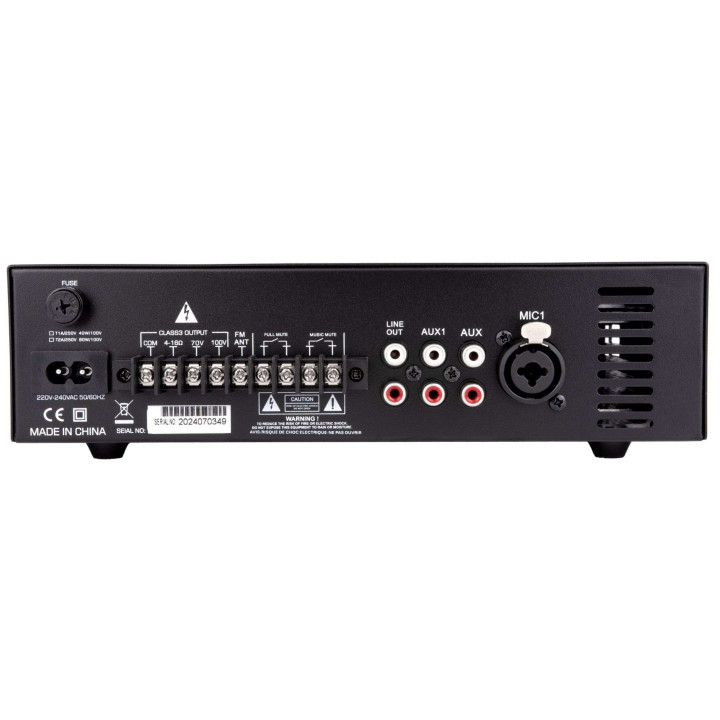 AM-80D  Amplificateur mélangeur multimédia 80 W 100 V  RONDSON|TLSA