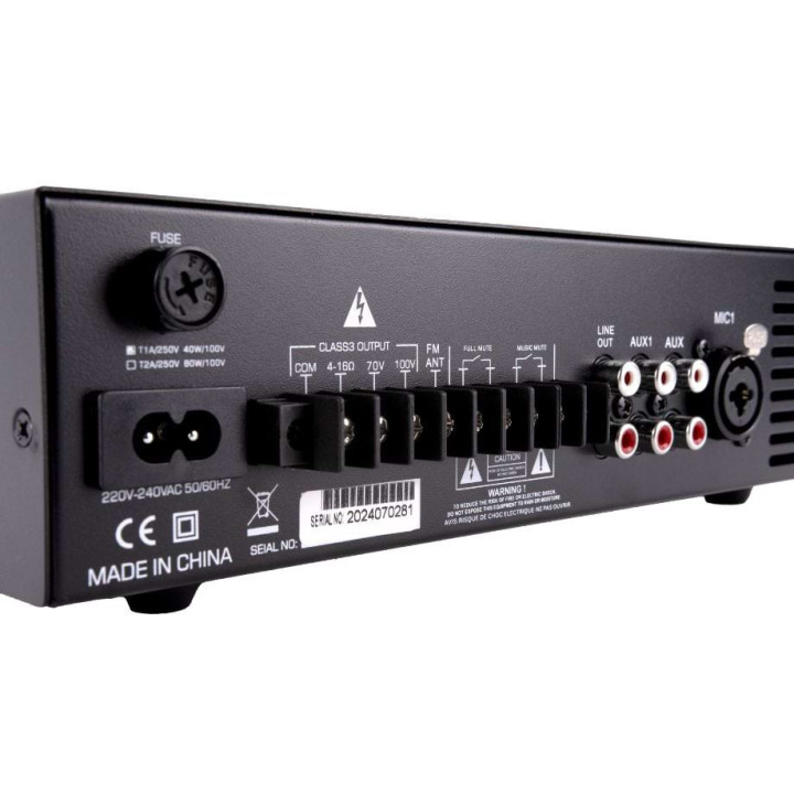 AM-80D  Amplificateur mélangeur multimédia 80 W 100 V  RONDSON|TLSA