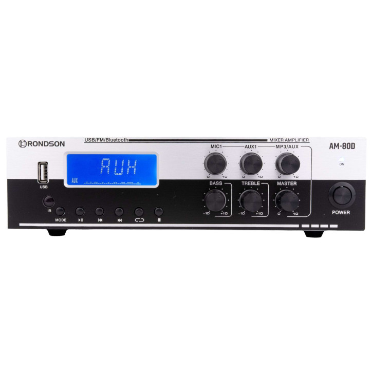 AM-80D  Amplificateur mélangeur multimédia 80 W 100 V  RONDSON|TLSA