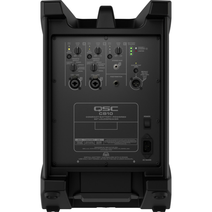 SQC CB10 Enceinte active 10" sur batterie avec Bluetooth - QSC AUDIO