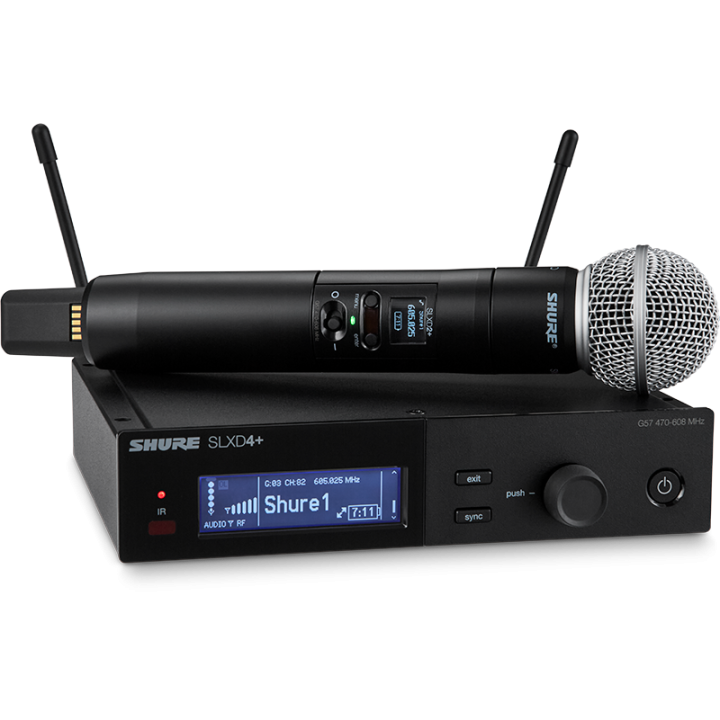 SHURE - SSX SLXD24+E-58-G65  Système complet - Complet main SM58 - 470-606 MHz