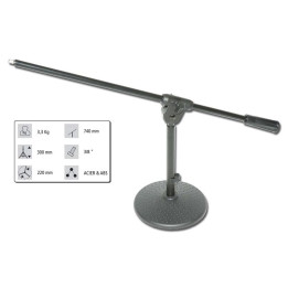 TMIC-20 Pied de micro de table embase lourde