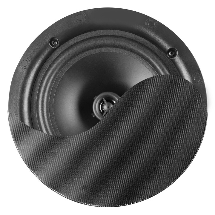 Haut-parleur Public address, encastré, 6.5", 100 V, 2 voies, noir - NCSP6B