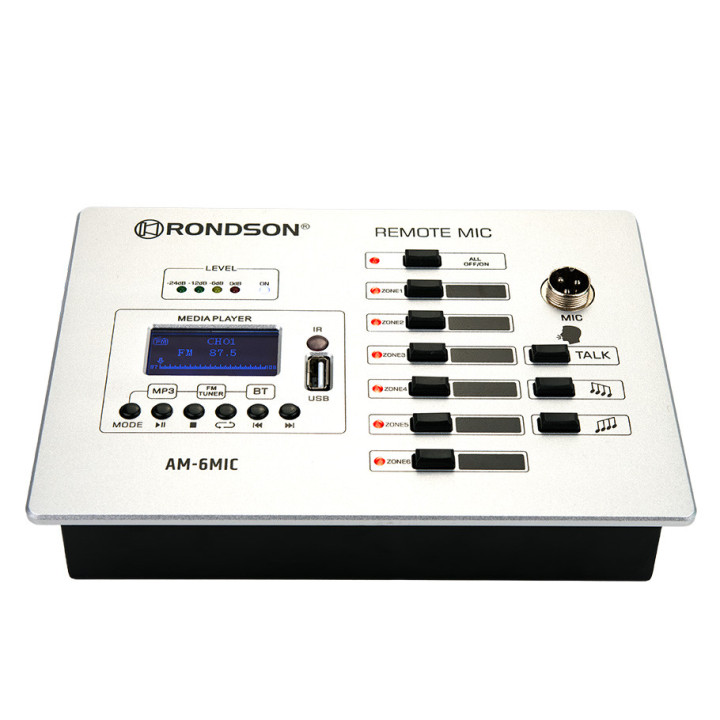 AM-6MIC Pupitre microphone d’appel multizones compatible avec la série AM-DMT