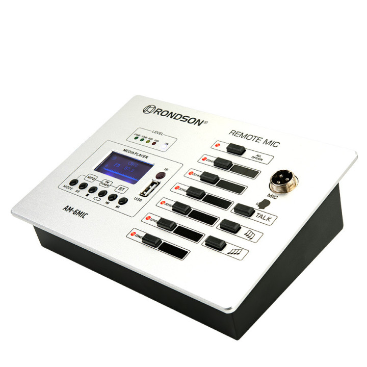 AM-6MIC Pupitre microphone d’appel multizones compatible avec la série AM-DMT