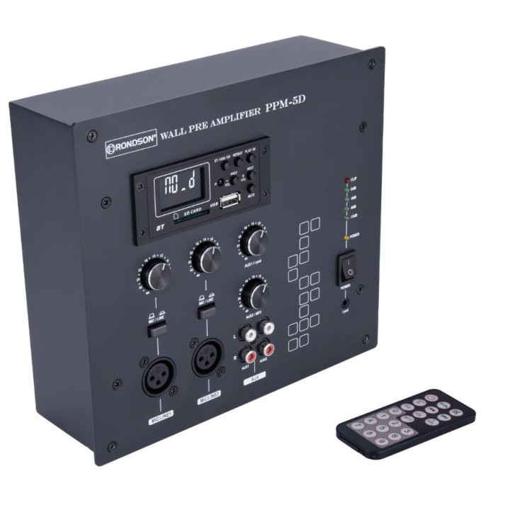 Préamplificateur mural noir digital multimédia PPM-5DN - RONDSON