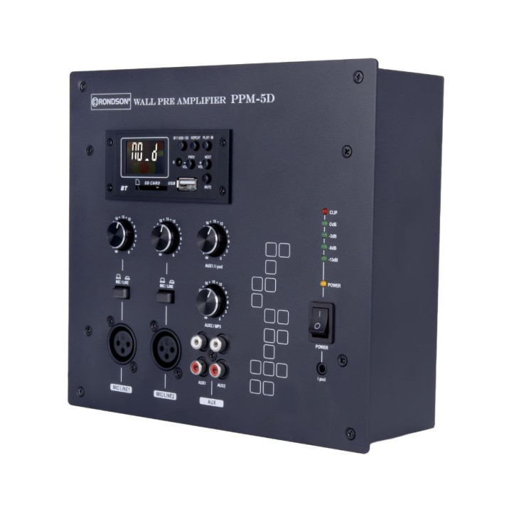 Préamplificateur mural noir digital multimédia PPM-5DN - RONDSON