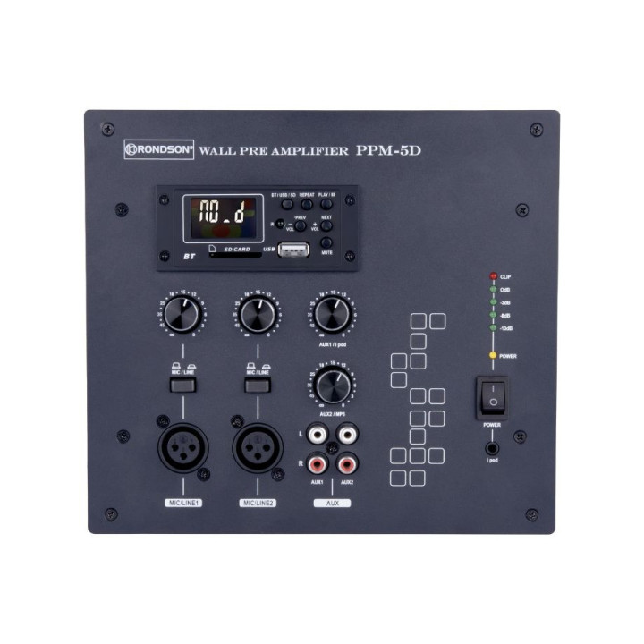 Préamplificateur mural noir digital multimédia PPM-5DN - RONDSON