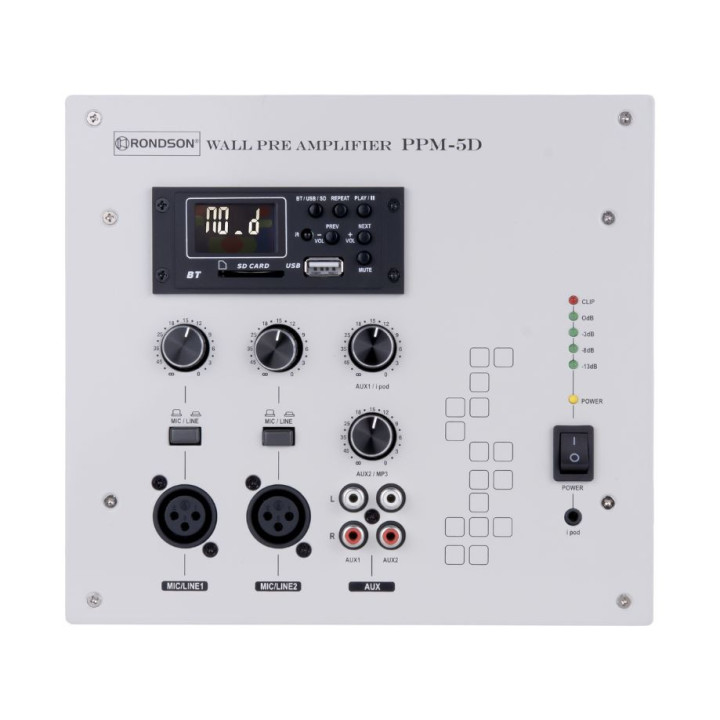 Préamplificateur mural Blanc digital multimédia PPM-5DB - RONDSON