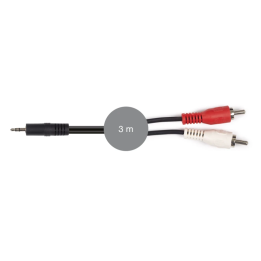 AA-727-3  Cordon adaptateur audio 3 m  Mini jack - RCA-  FONESTAR|TLSA