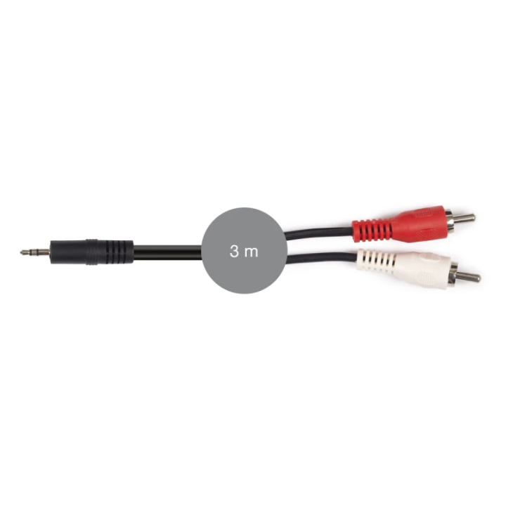 AA-727-3  Cordon adaptateur audio 3 m  Mini jack - RCA-  FONESTAR|TLSA