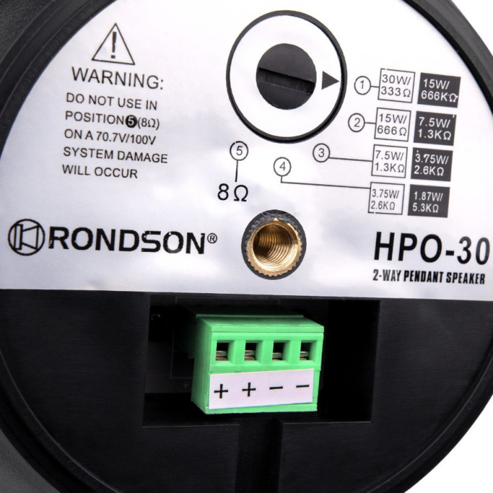 HPO30N Enceinte suspendue 30-15  Watts 100 V  RONDSON |TLSA