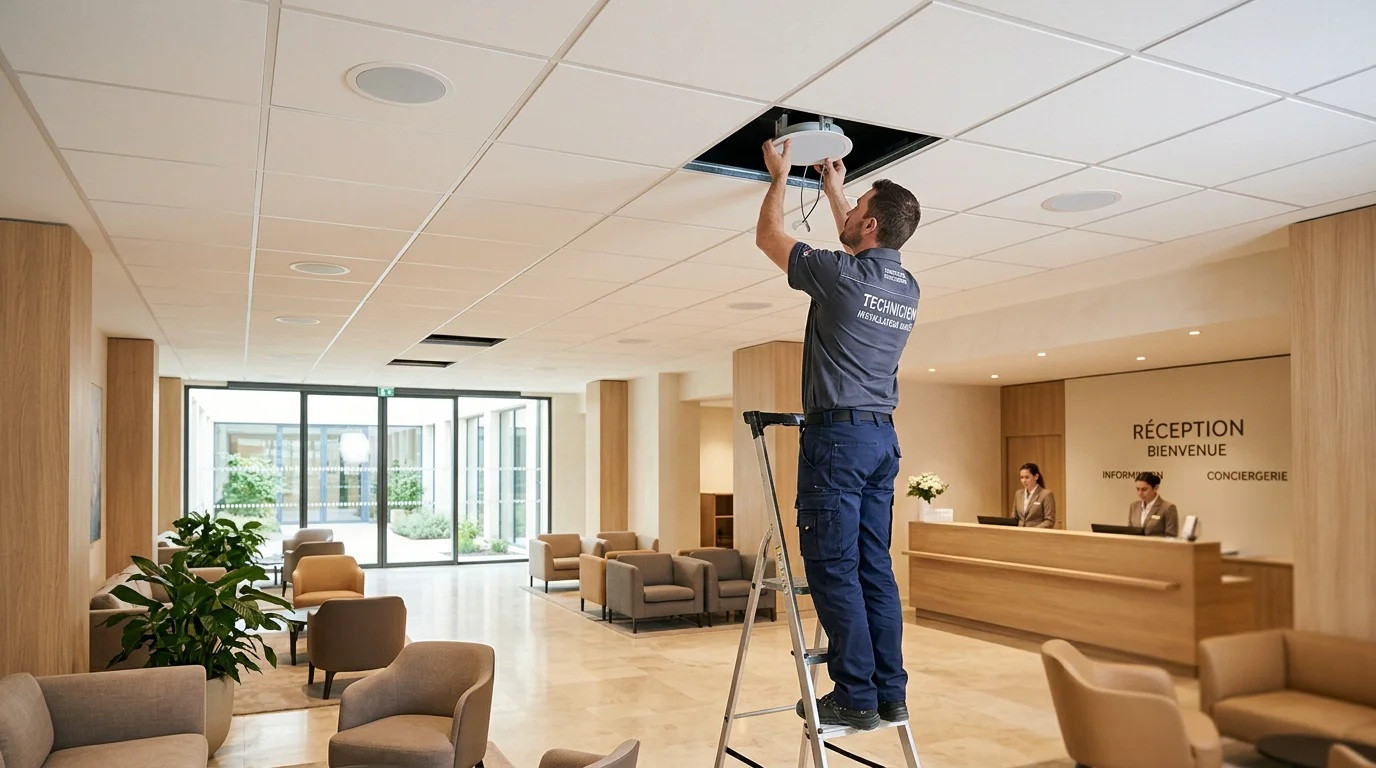 Haut-parleur plafond 100 V : guide d'installation pro 2026